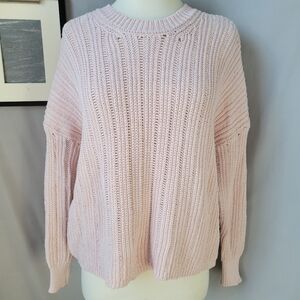 27 Miles Malibu Cotton‎ Silk Pullover Sweater Pink XS S